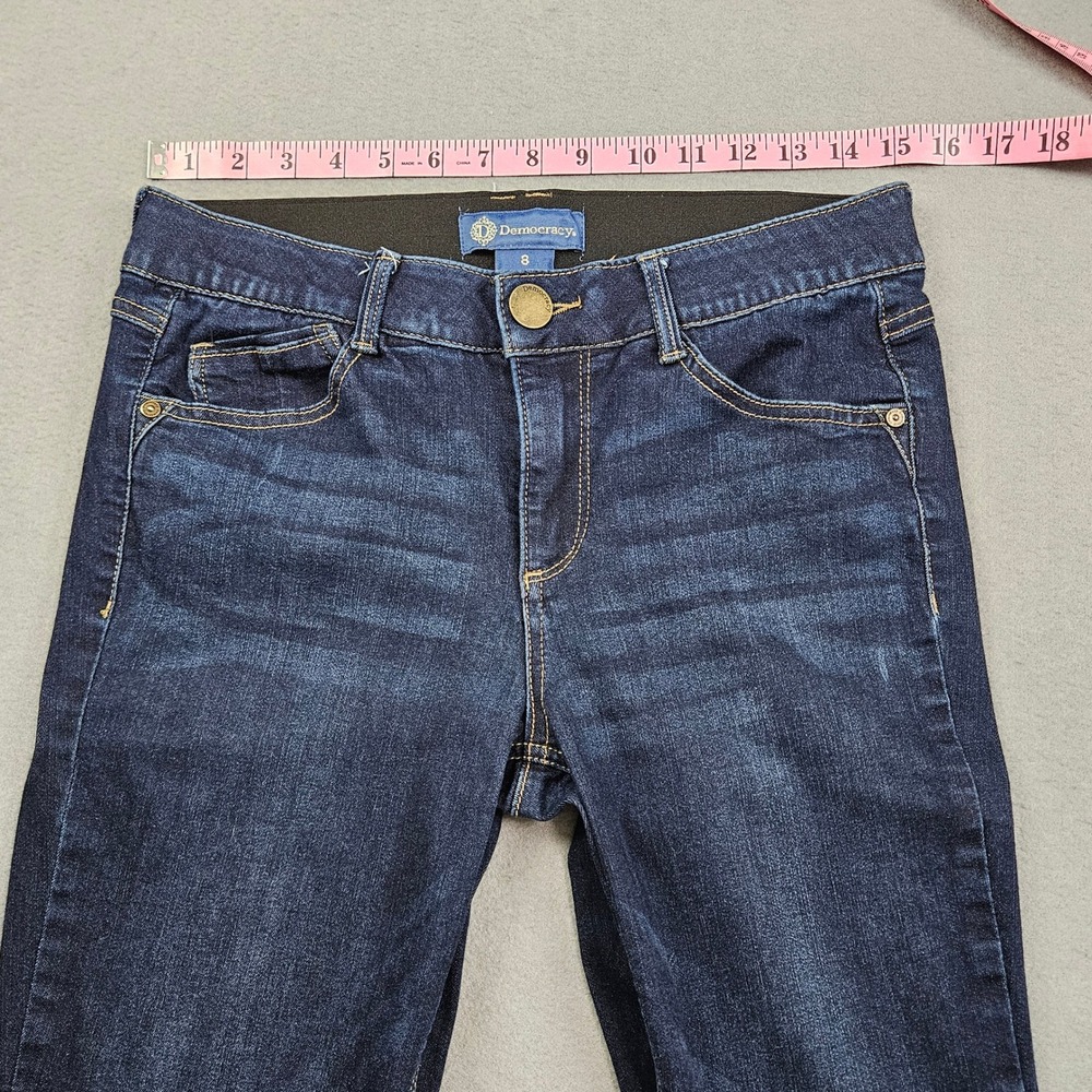 Democracy Ab-solution Womens Size 8 Itty Bitty Bootcut Jeans Dark Wash Blue - Picture 4 of 10